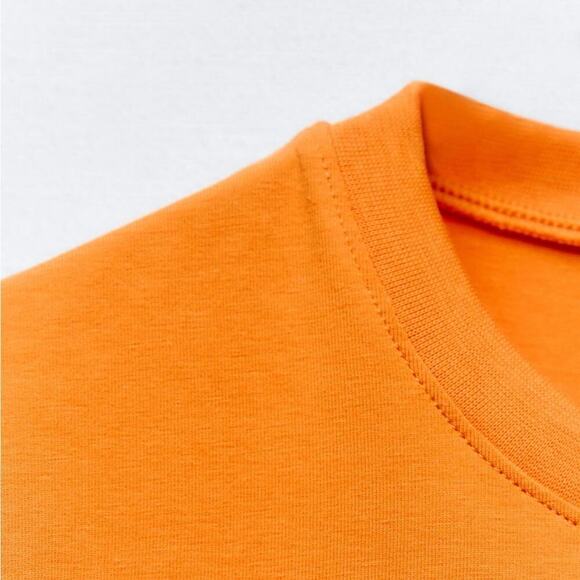 Zara Orange Crop Top SHORT-SLEEVED T-SHIRT
Size Xsmall NWT - Picture 8 of 8